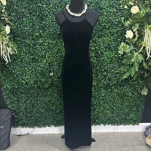 Elegant Black Velvet Dress